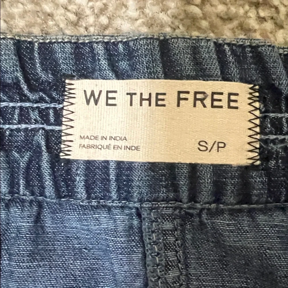 Free People We The Free Roselle Denim Mini Skirt in High Tide Women’s S - Picture 4 of 6